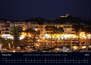 Wandkalender „Cala Ratjada 2019” Dezember