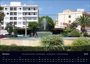 Wandkalender „Cala Ratjada 2019” Oktober