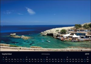 Wandkalender „Cala Ratjada 2019” September