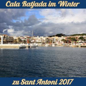 Cala Ratjada zu Sant Antoni im Januar 2017 - Hafen in der Nachmitagssonne