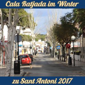 Cala Ratjada zu Sant Antoni im Januar 2017 - leere Straßen