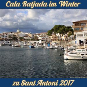 Cala Ratjada zu Sant Antoni im Januar 2017 - Nachmitagssonne im Hafen