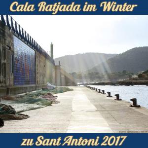 Cala Ratjada zu Sant Antoni im Januar 2017 - Hafenmauer